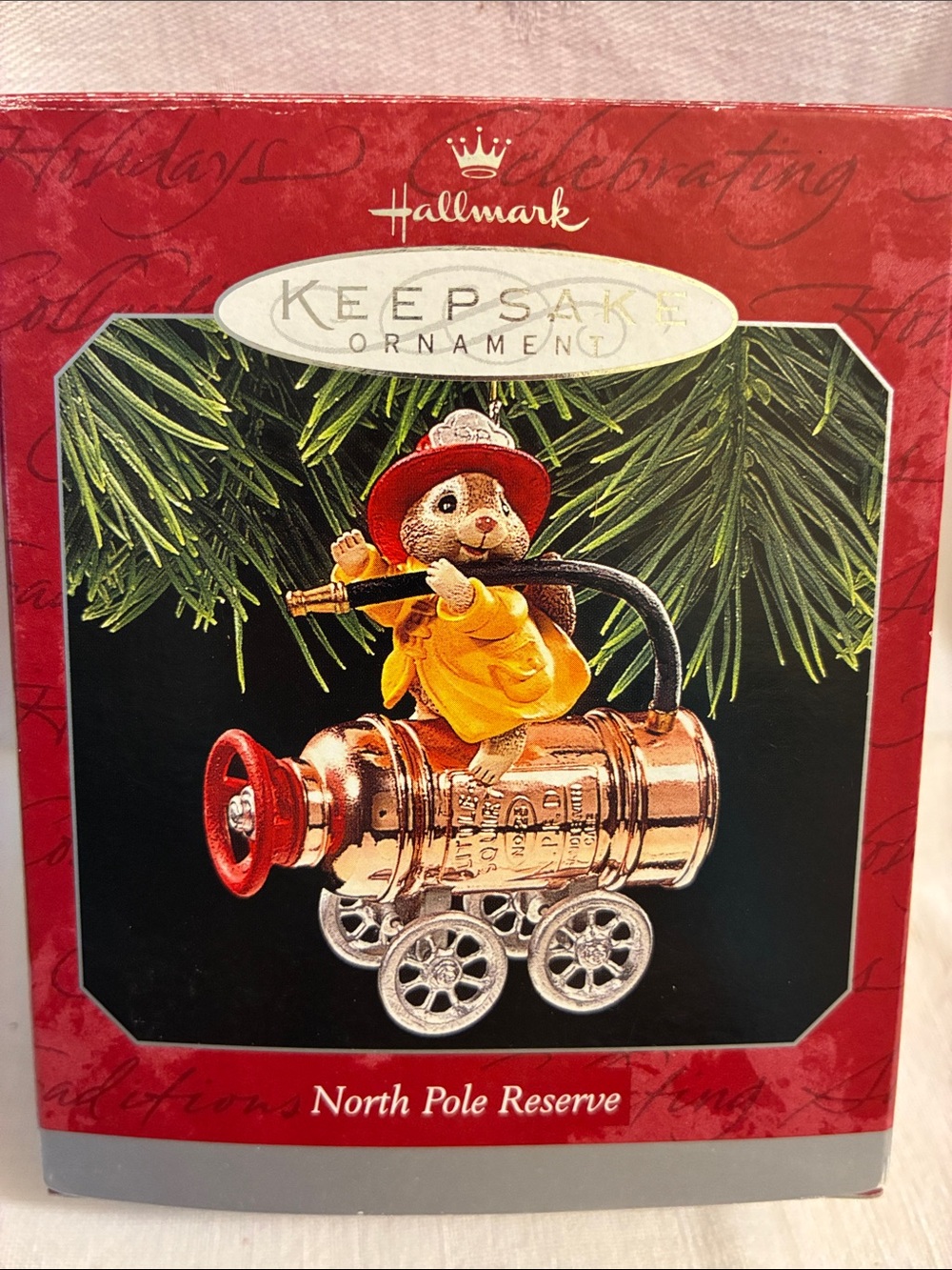 Hallmark Keepsake Ornament North Pole Reserve Firefighter Mouse Ornament 1998